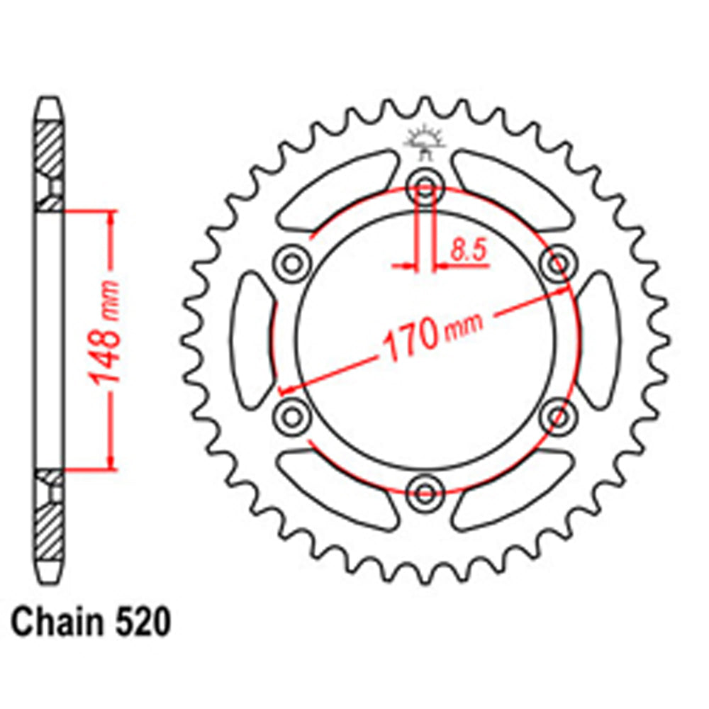 Rear Sprocket SUZUKI 520