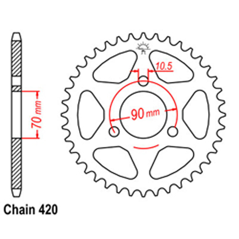 Rear Sprocket HONDA 420*