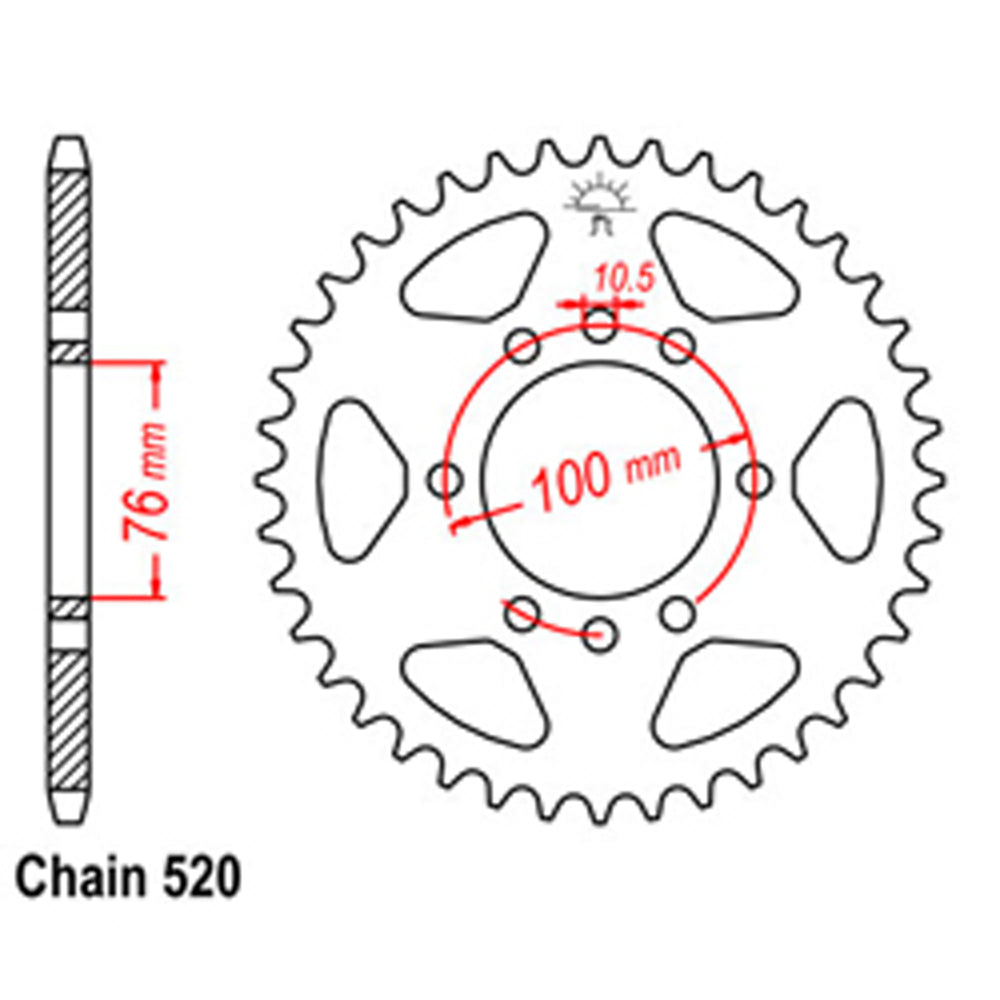 Rear Sprocket SUZUKI 520