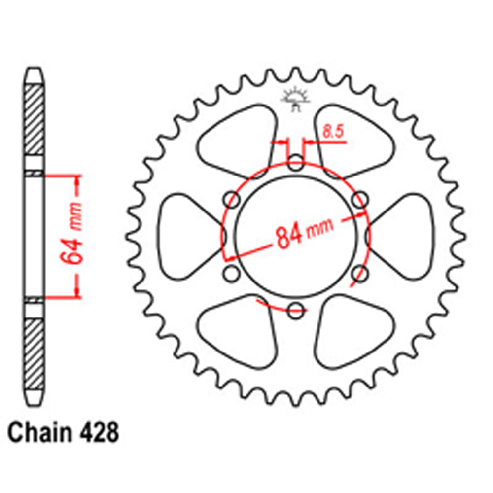 Rear Sprocket SUZUKI 428