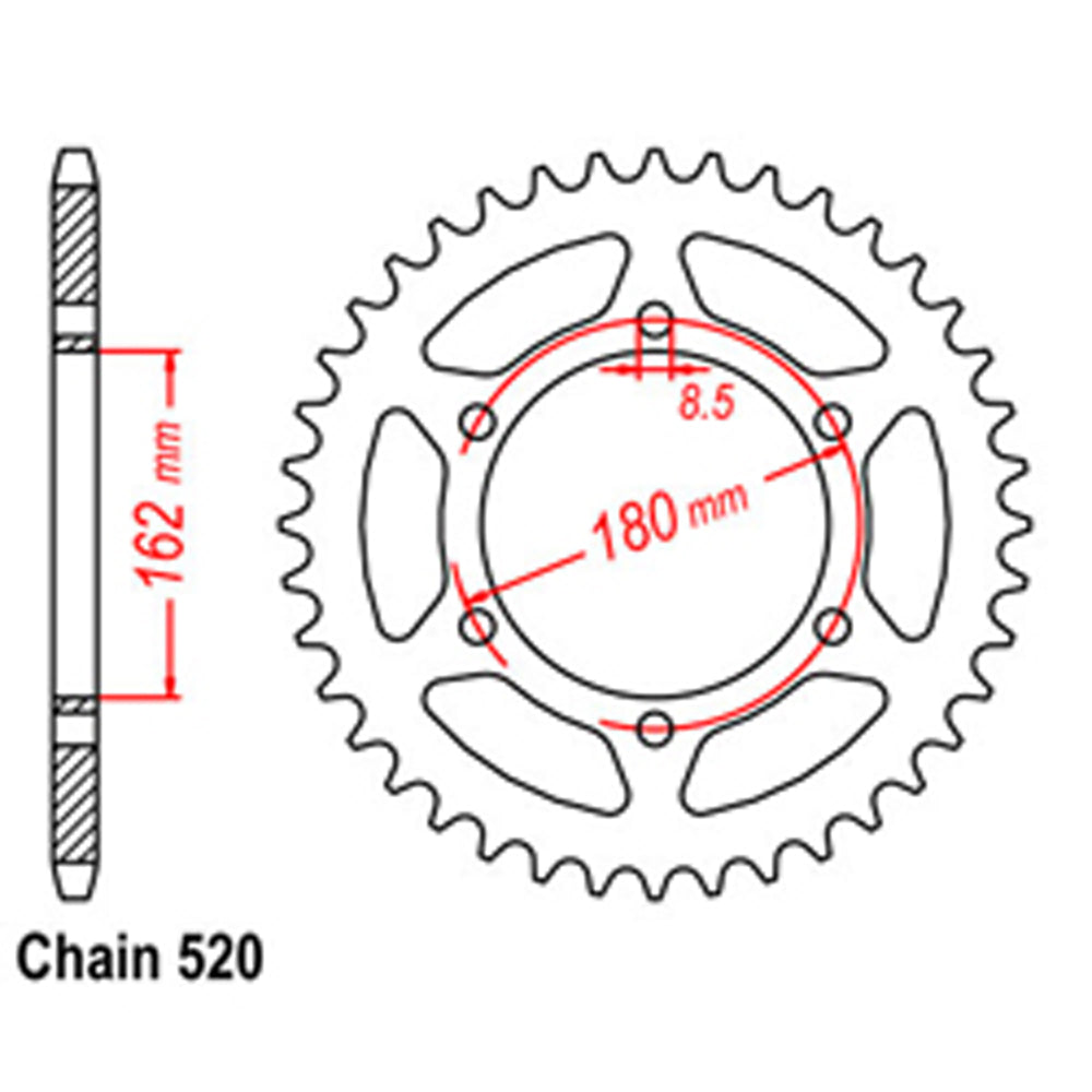 Rear Sprocket SUZUKI 520