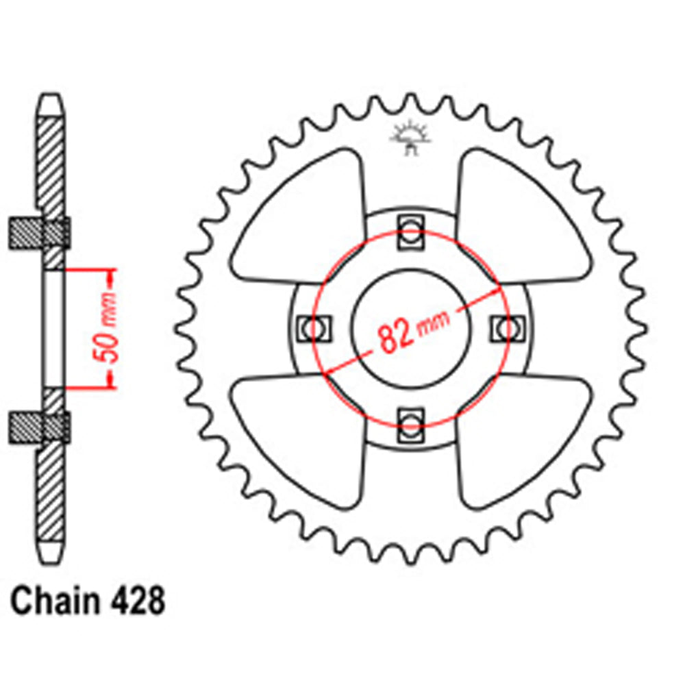 Rear Sprocket HONDA 428