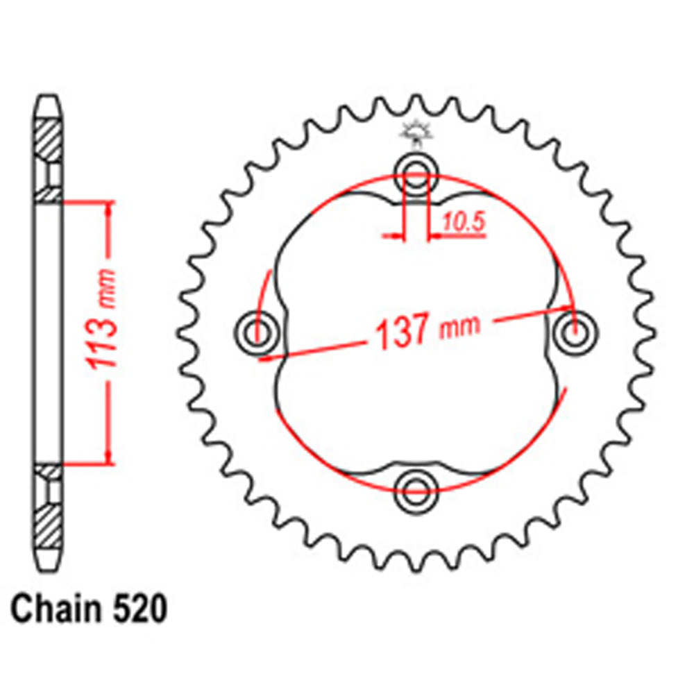 Rear Sprocket SUZUKI 520