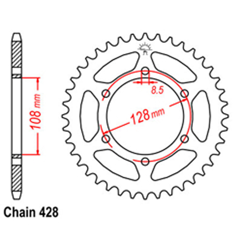 Rear Sprocket SUZUKI 428*