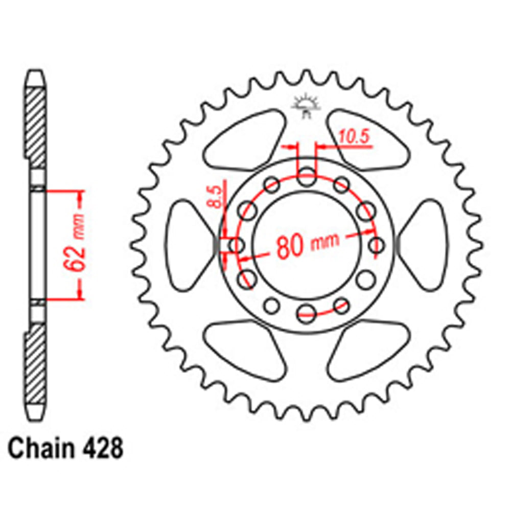 Rear Sprocket YAMAHA 428