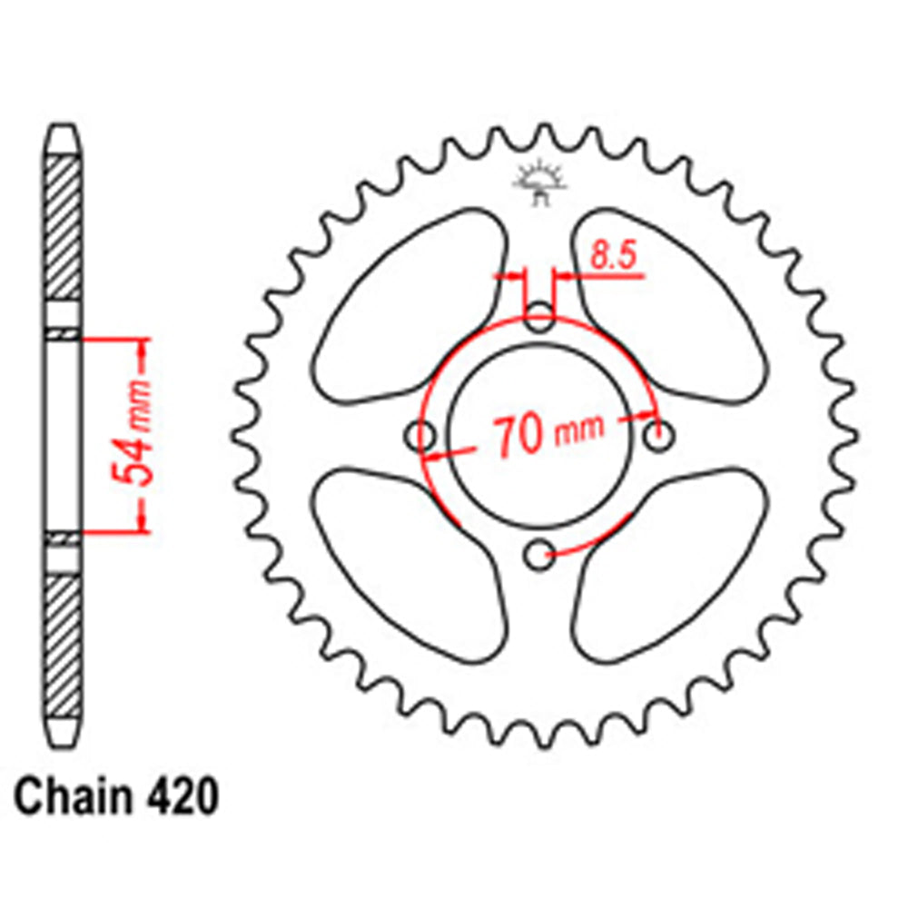 Rear Sprocket KAZUMI 420*