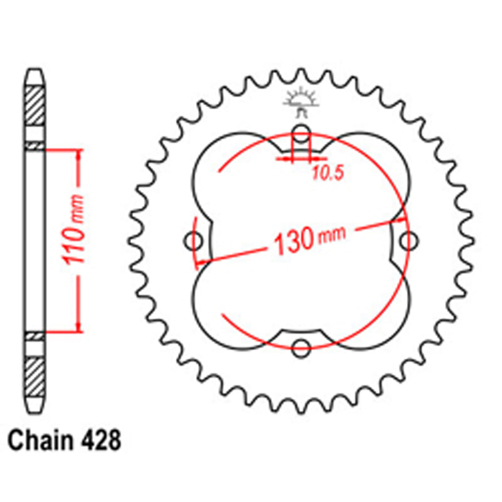 Rear Sprocket HONDA 428