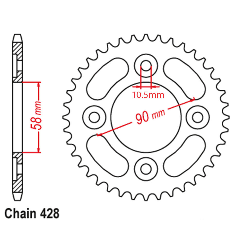 Rear Sprocket HONDA 428