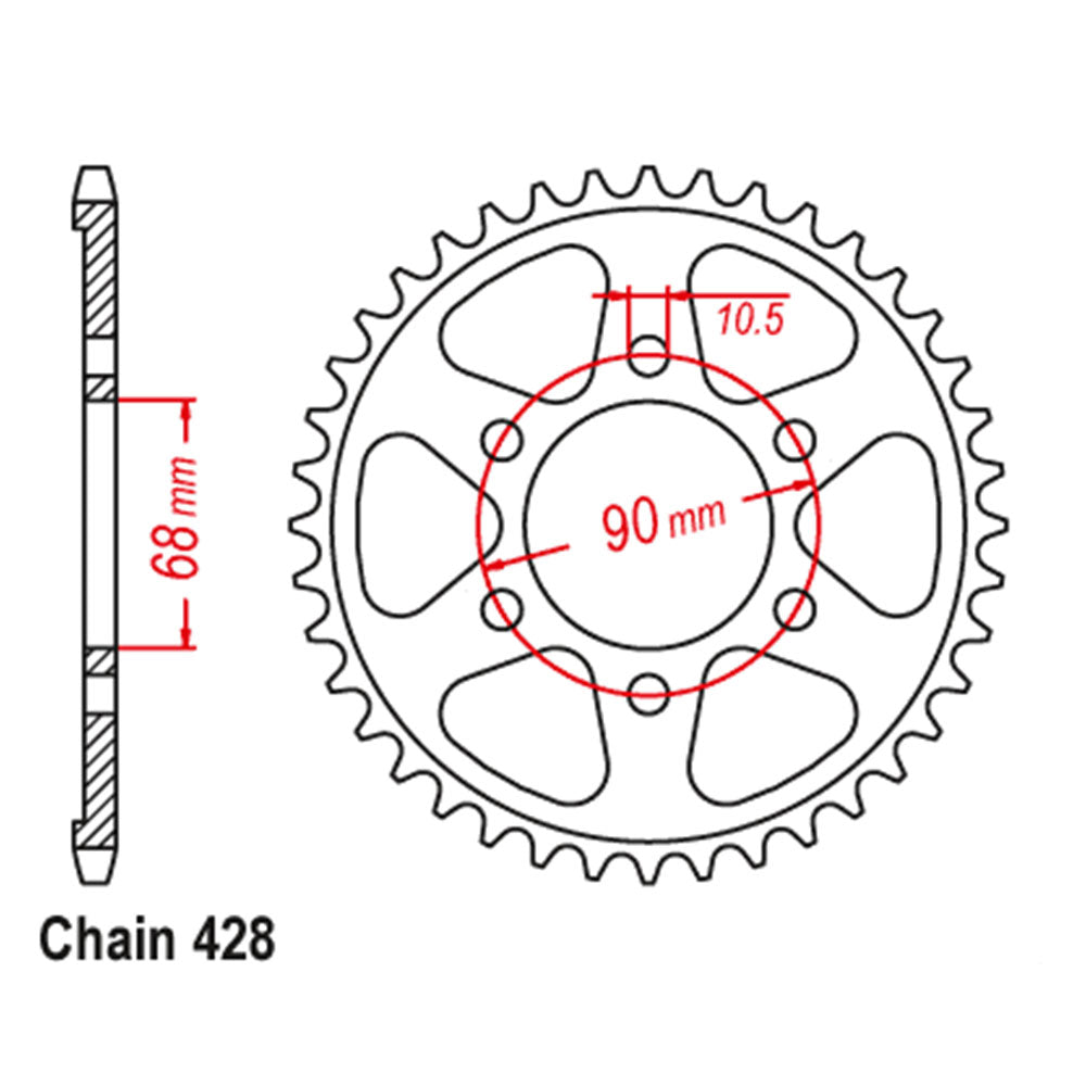 Rear Sprocket HONDA 428*