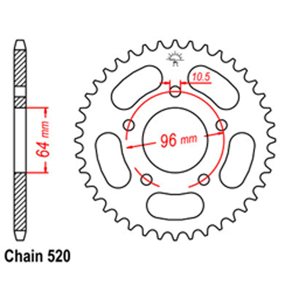 Rear Sprocket HONDA 520