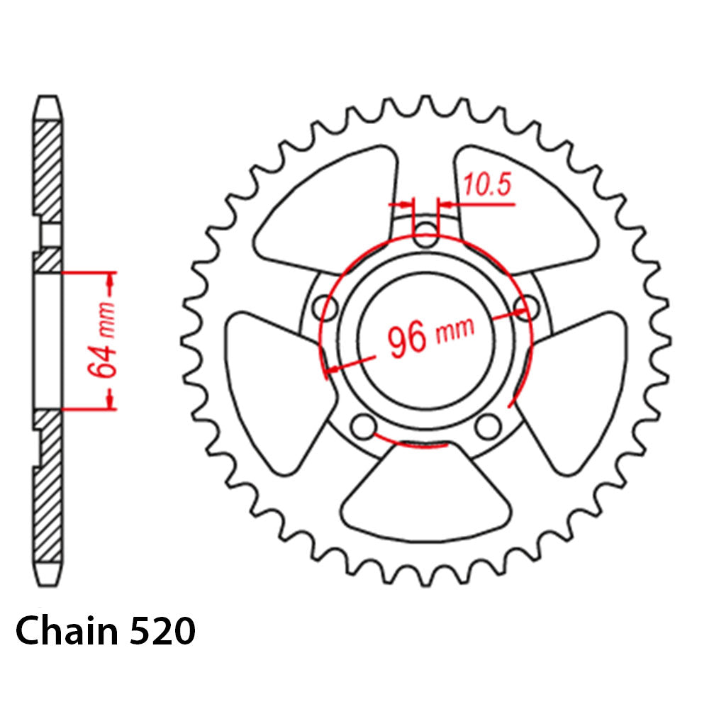 Rear Sprocket HONDA 520