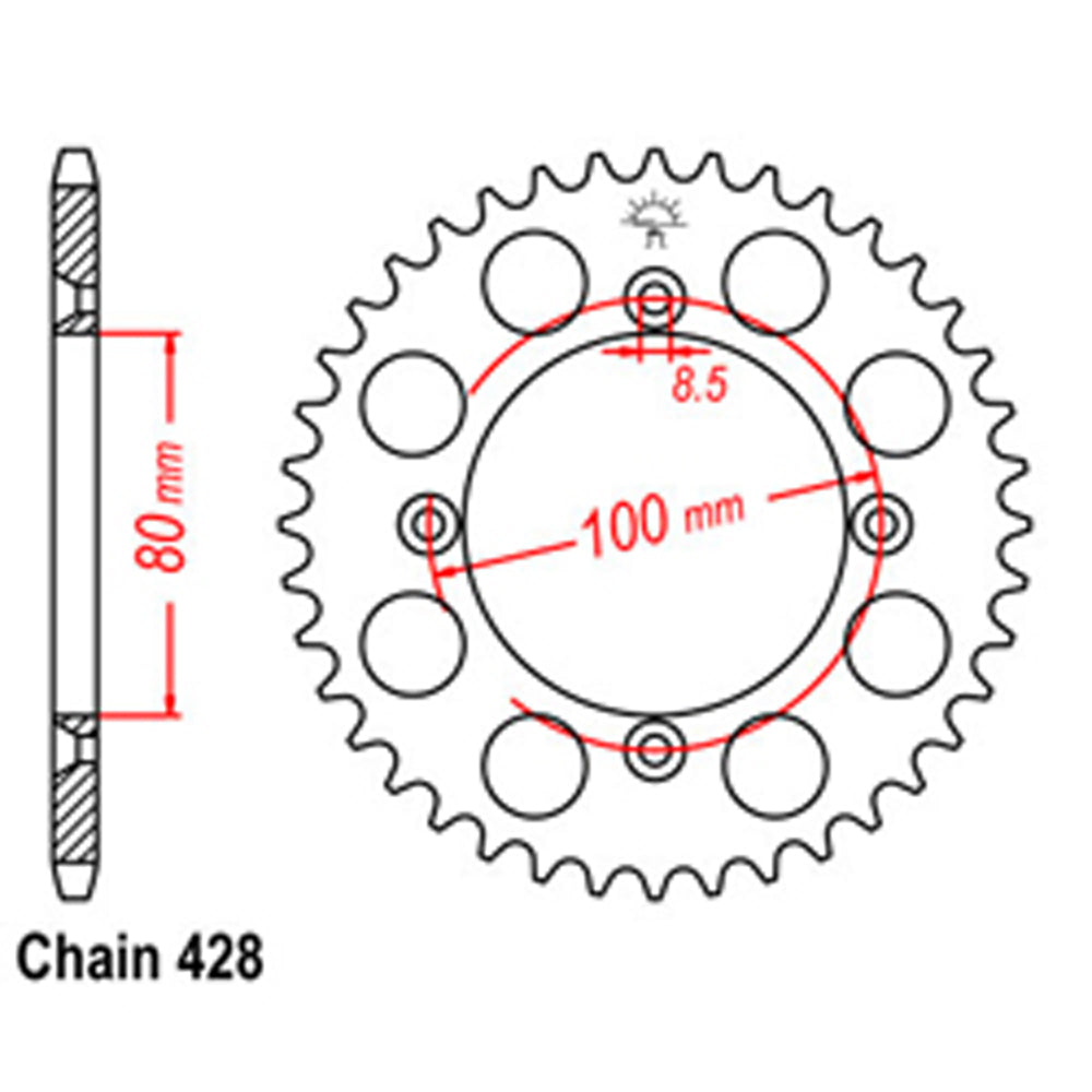Rear Sprocket HONDA 428