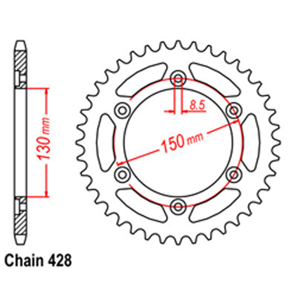 Rear Sprocket HONDA 428*