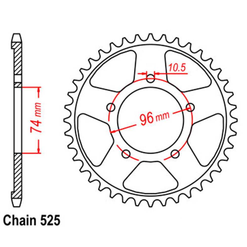 Rear Sprocket HONDA 525*