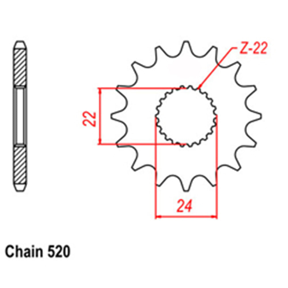 Front Sprocket APRILIA 520*