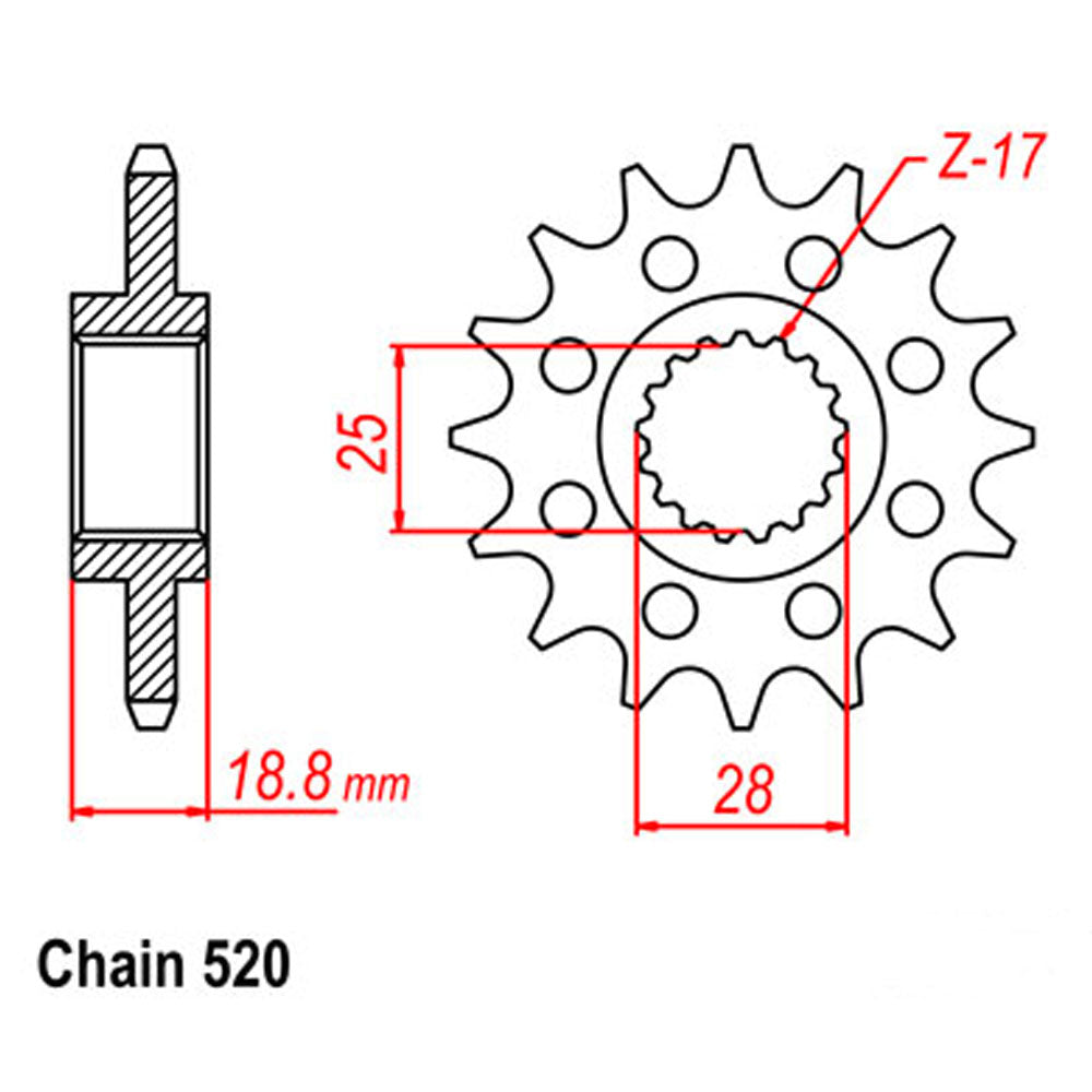 Front Sprocket APRILIA 520*