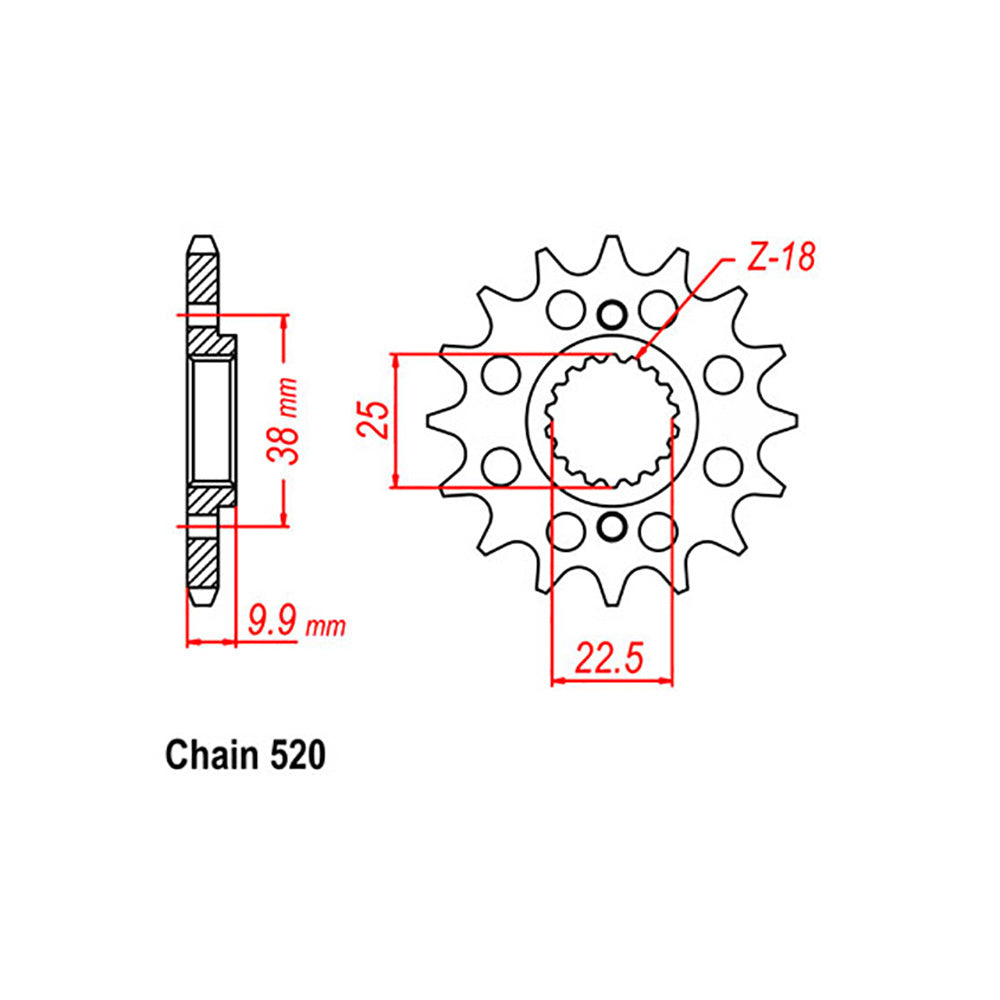 Front Sprocket BMW HUSQVARNA 520
