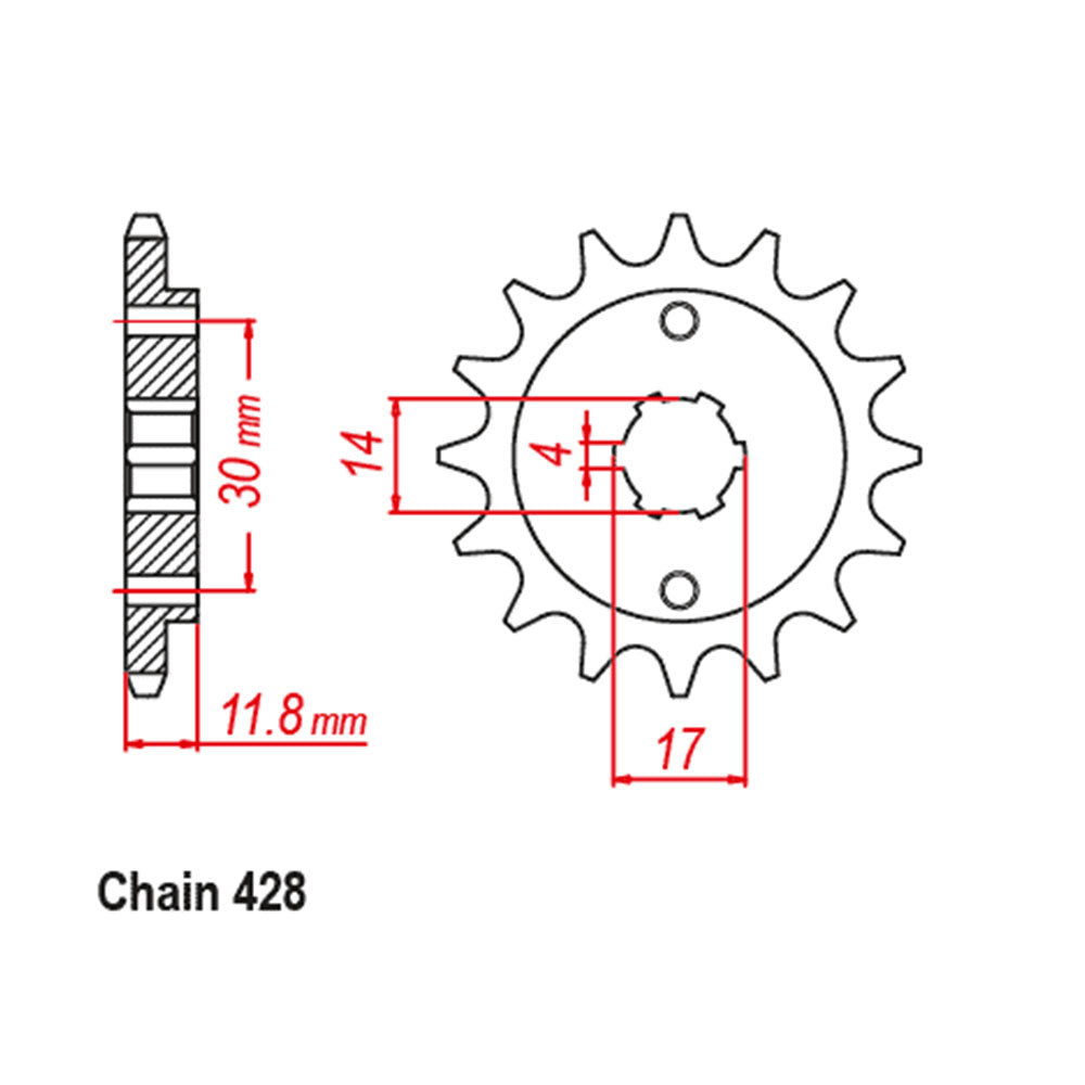 Front Sprocket BENELLI 14T 428