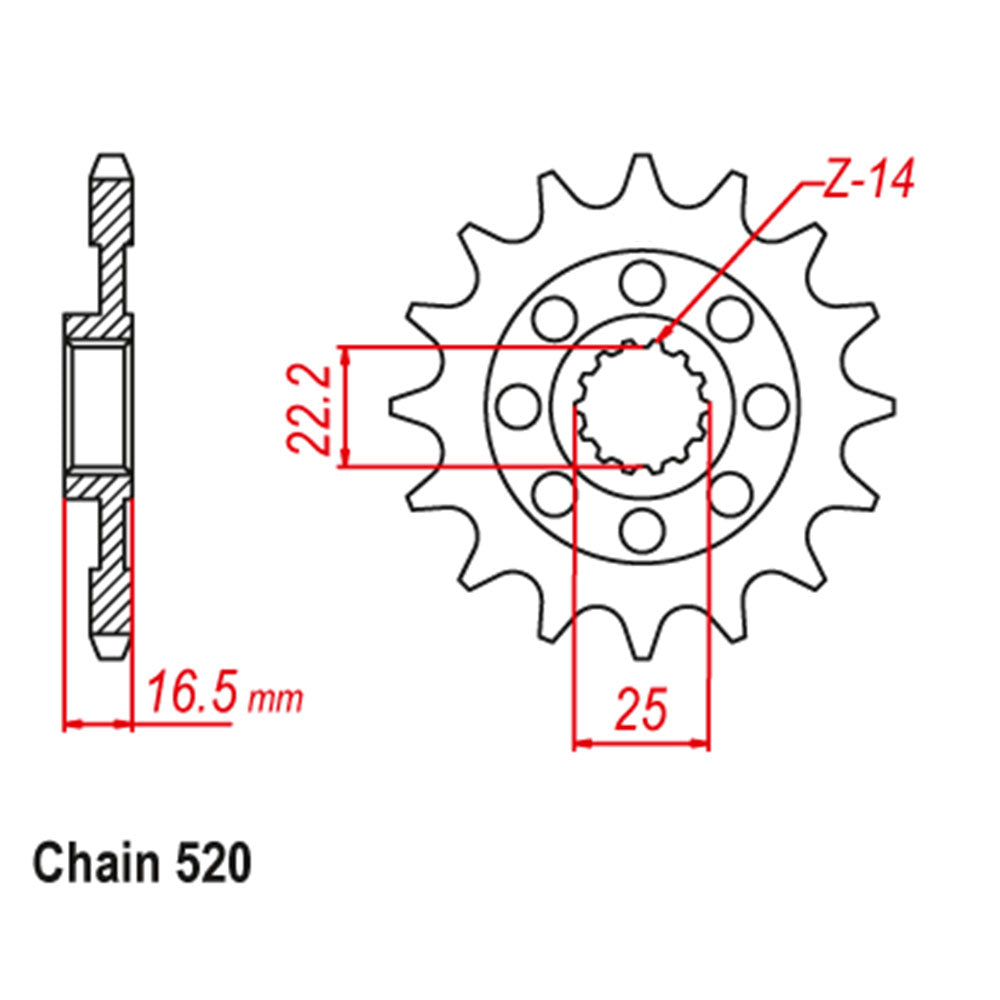 Front Sprocket DUCATI 520