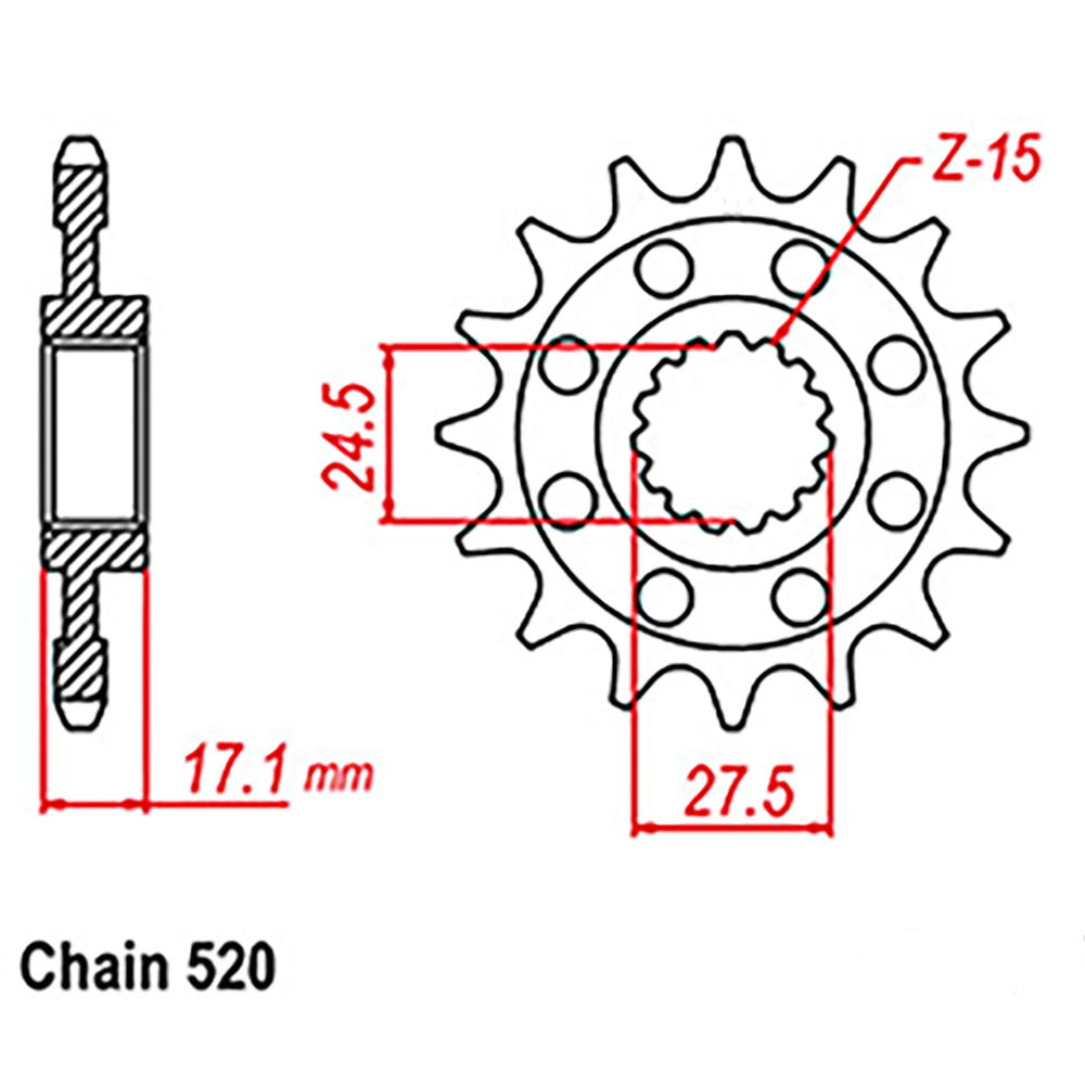 Front Sprocket DUCATI 520