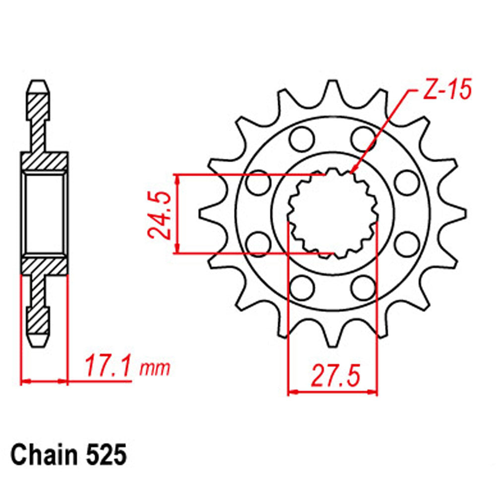 Front Sprocket DUCATI 525