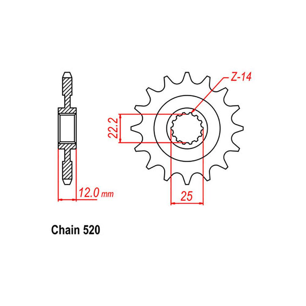 Front Sprocket GAS GAS 520