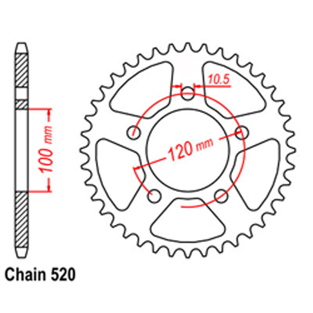 Rear Sprocket APRILIA 520
