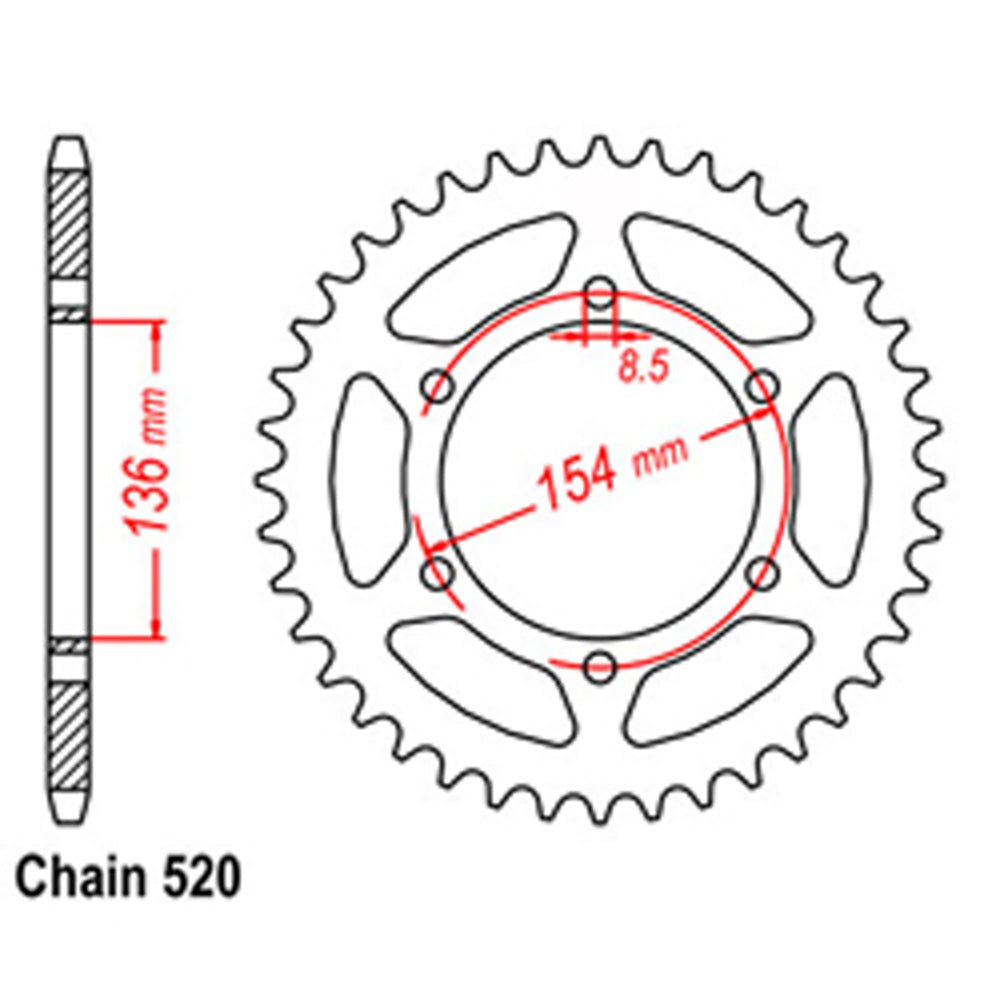 Rear Sprocket BMW 520*