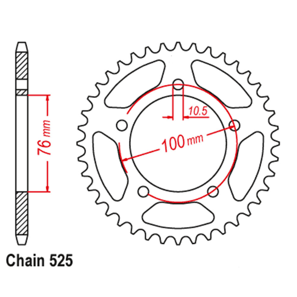 Rear Sprocket BENELLI 525