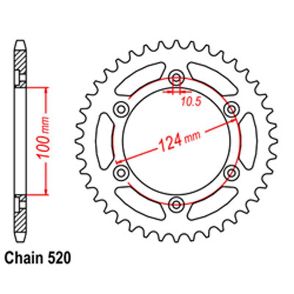 Rear Sprocket DUCATI 520*