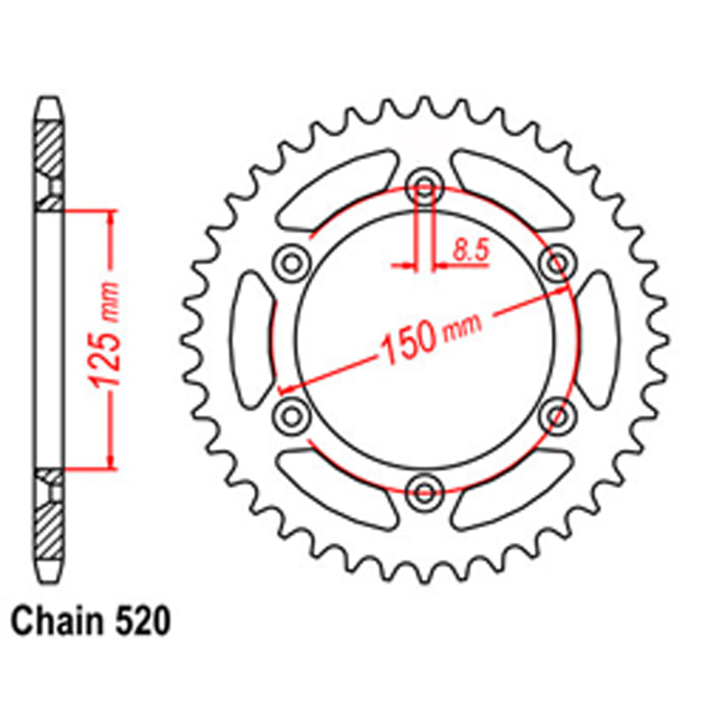 Rear Sprocket KTM 520