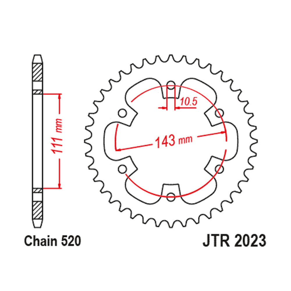 Rear Sprocket ROYAL ENFIELD 520