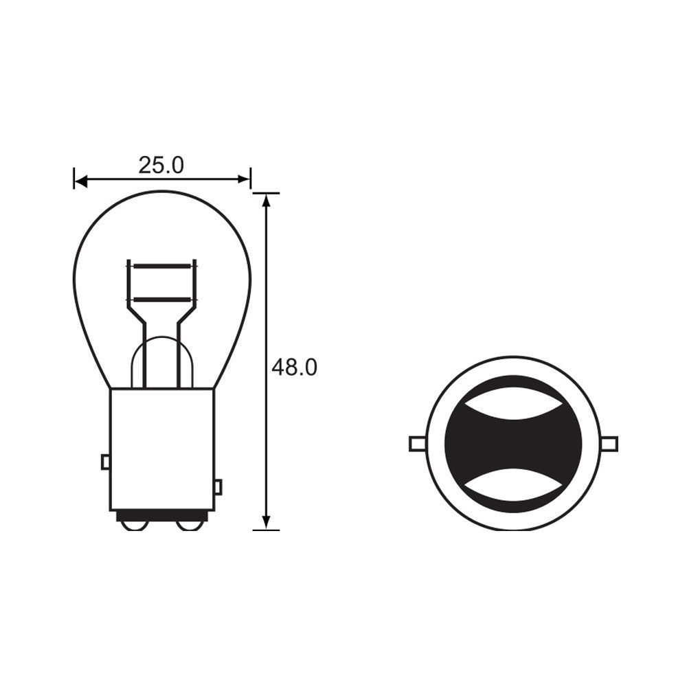 Bulb 6V 21/3CP (17/5.3W) Stop/Tail (10)