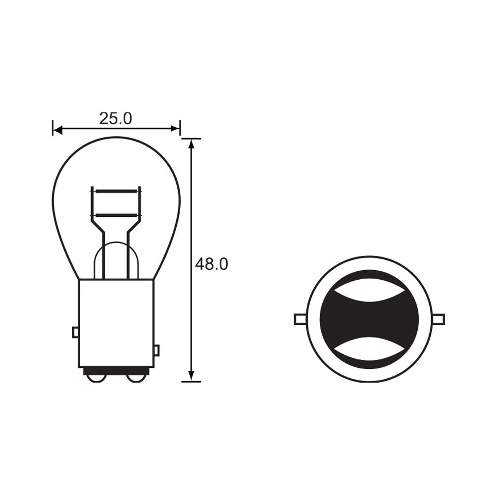 Bulb 6V 10/3W Stop/Tail (10)