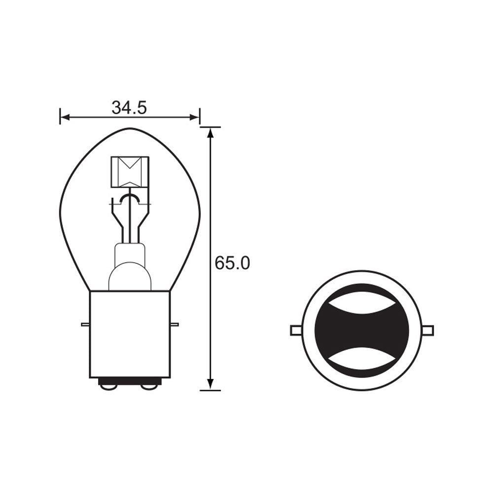 Bulb 12V 45/40W Headlight A3749 (10)