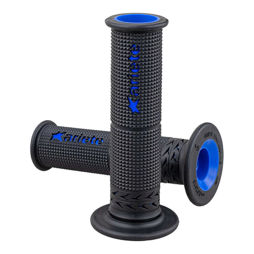 ARIETE Road Racing Grips Estoril Soft Black/Blue 120mm O/End