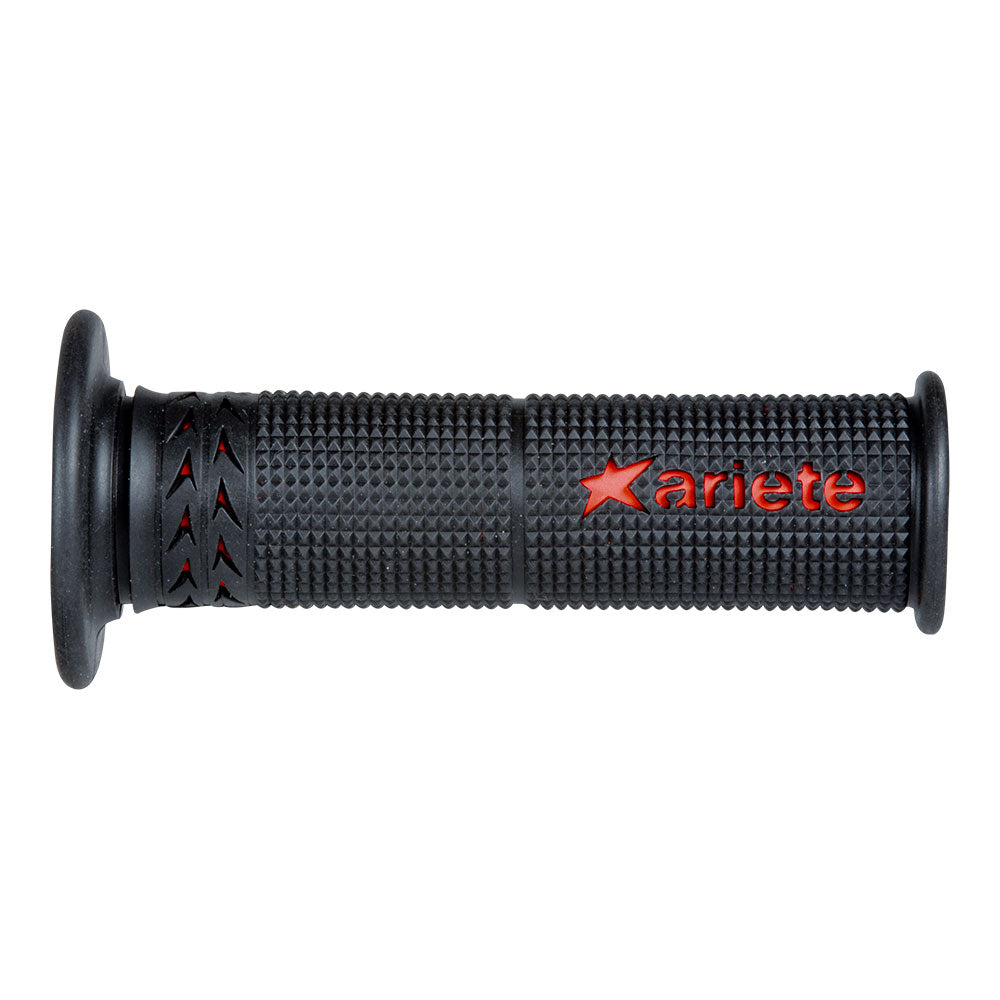 ARIETE Road Racing Grips Estoril Soft Black/Red 120mm O/End