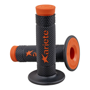ARIETE MX Grips - Vulcan - Dual Compound - Black/Orange