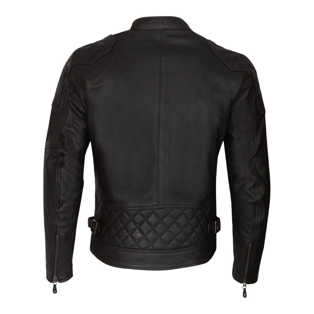 MERLIN Jacket Chester Caf‚ D3O Leather Black 44 XL
