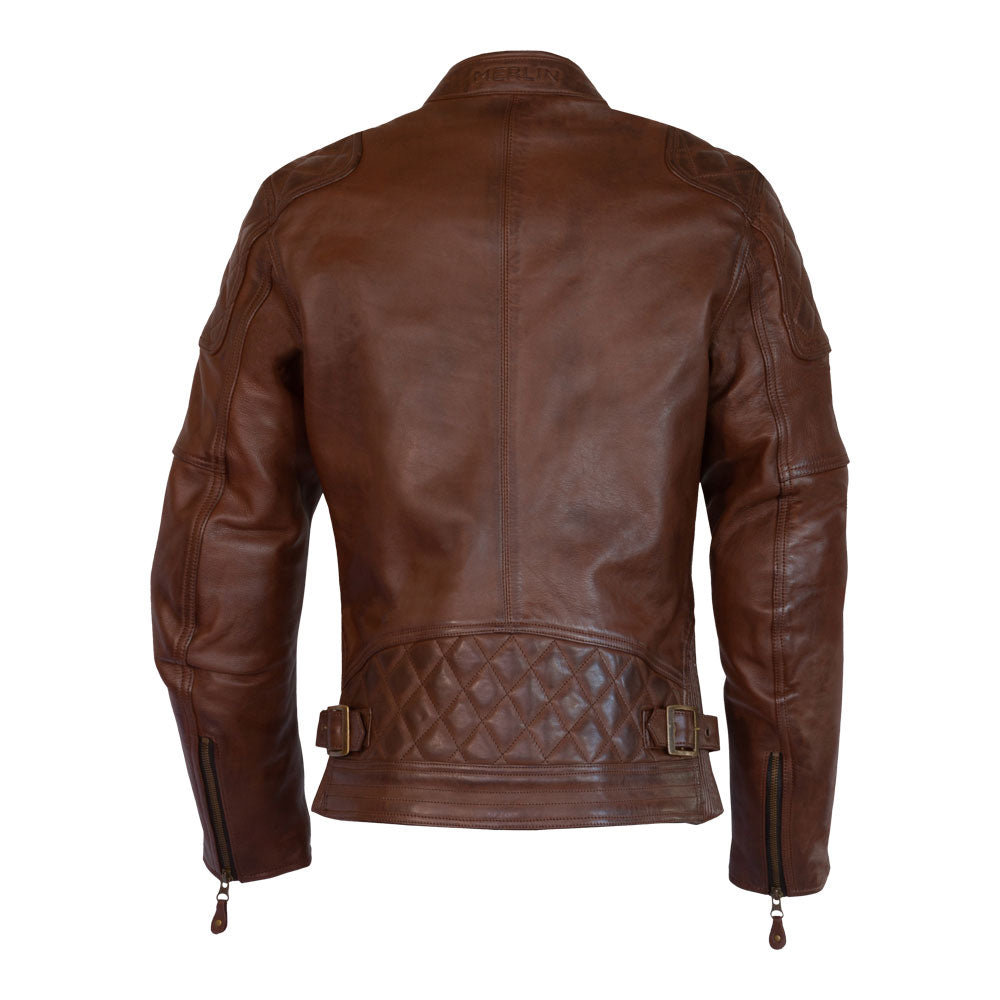 MERLIN Jacket Ladies Bristol Caf‚ D3O Leather Brown 12 M