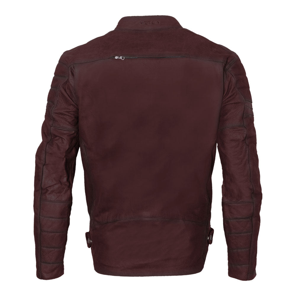MERLIN Jacket Alton II D3O Leather Oxblood 42 L