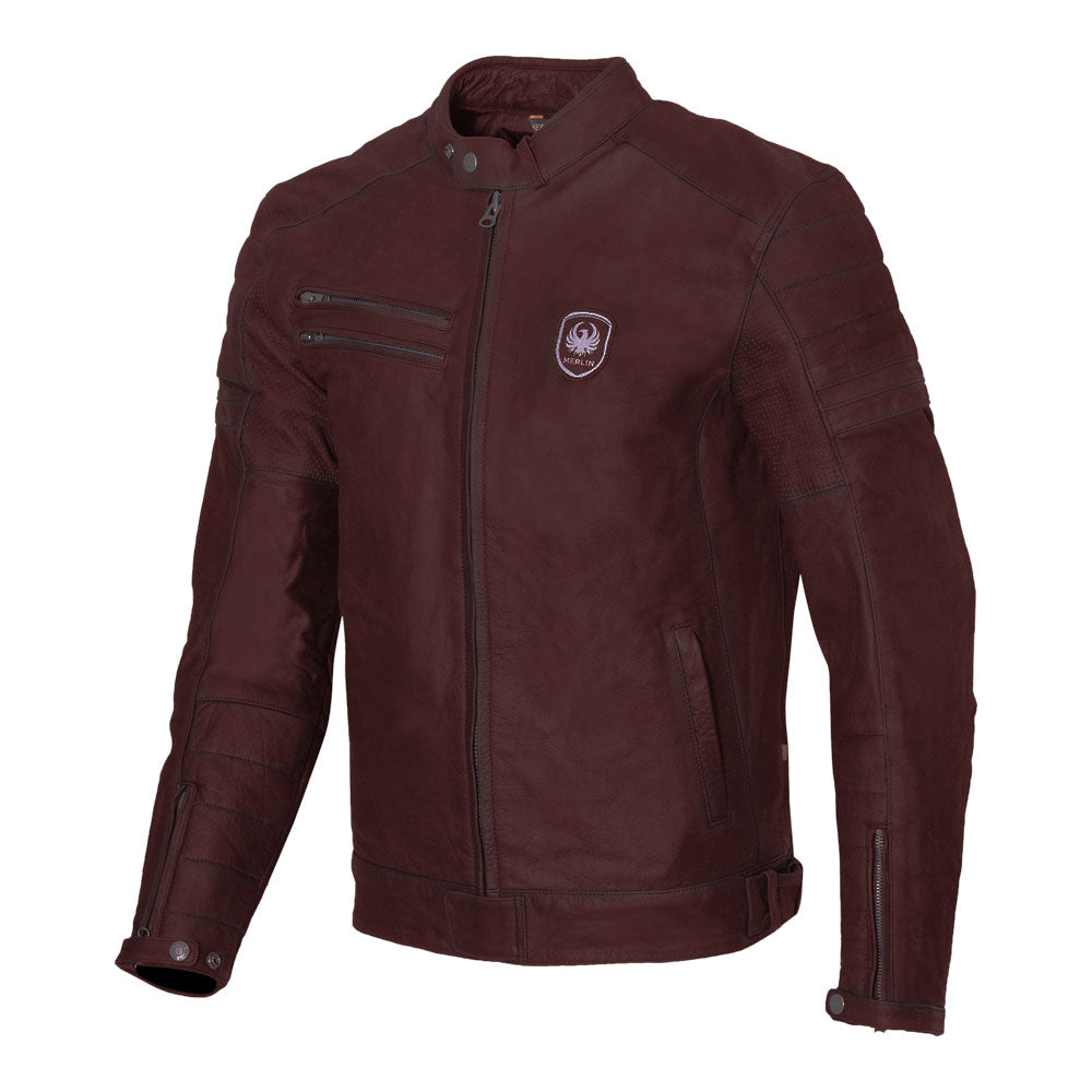 MERLIN Jacket Alton II D3O Leather Oxblood 46 2XL