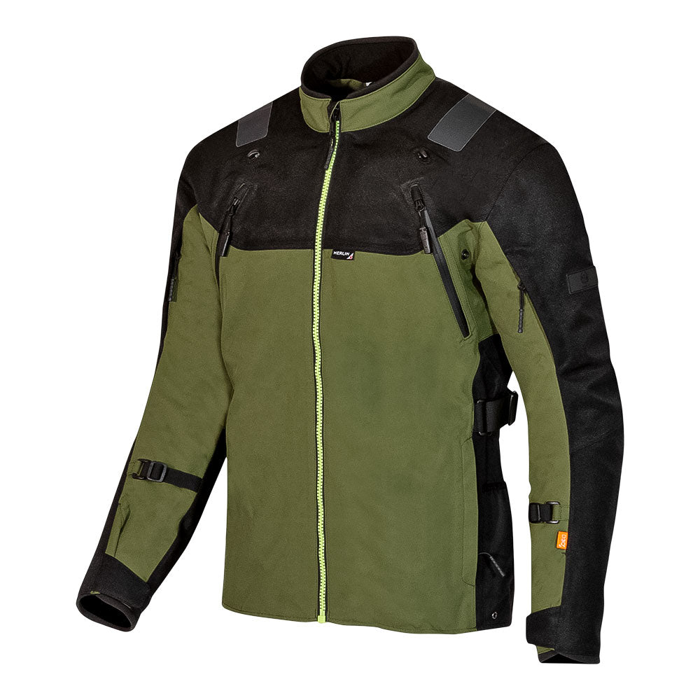 MERLIN Jacket Navar Laminated D3O Black/Dark Green 4XL^