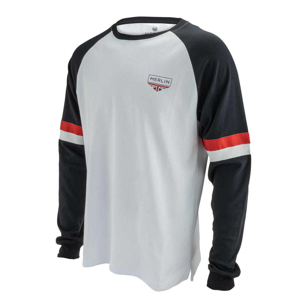MERLIN T-shirt L/S Durham White/Black S