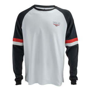 MERLIN T-Shirt L/S Durham White/Black XL