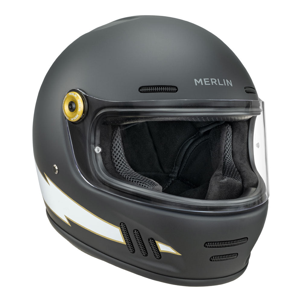 MERLIN Helmet Revival Flash Matt Black S