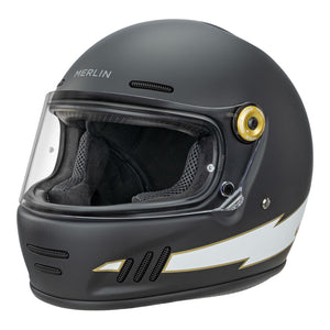 MERLIN Helmet Revival Flash Matt Black L