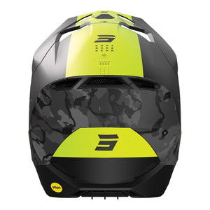 SHOT Helmet Race Camo Matt Black/Neon Yellow MIPS XS*