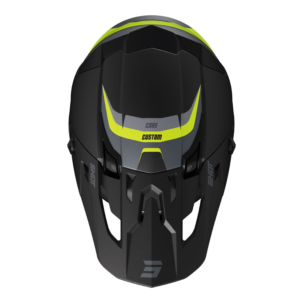 SHOT Helmet Core Custom Black/Neon Yellow MIPS XL