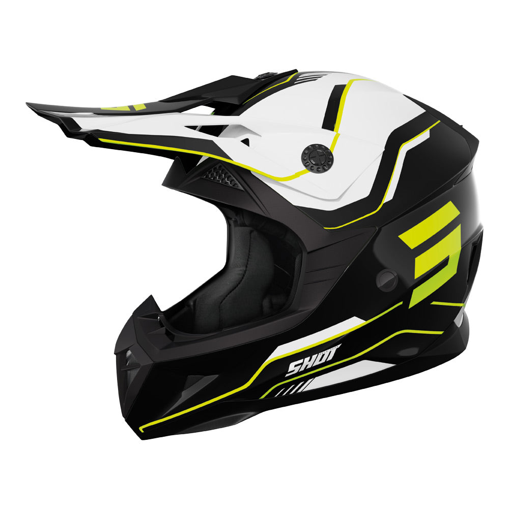 SHOT Helmet Pulse Lines Glossy Black/Neon Yellow M